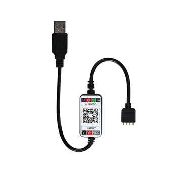 Benzi cu LED-uri RGB 5050 30Led/m Bluetooth LED Strip Music Sync Senzor de Sunet APP de la Distanță RGB Banda de Fundal Panglică de 0,5-5m Kit