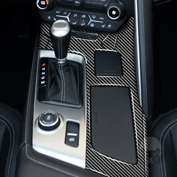 Fibra De Carbon Pentru Chevrolet Corvette C7-2019 Center Control Panel Ornamental Autocolant Ceașcă Titularul Cadru Interior Accesorii Auto