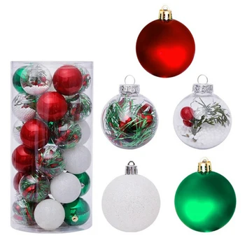 NOU-30buc 6cm Bile de Crăciun Ornamente de Crăciun Copac Incasabilă Pom de Crăciun Agățat Mingea Decoratiuni