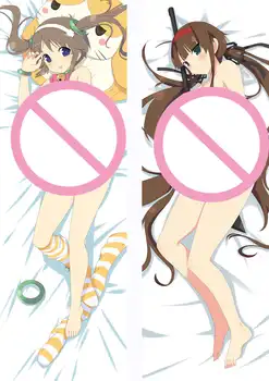 Senran Kagura personaje anime fata sexy katsuragi & hibari & yagyuu & yumi pernă acoperă corpul Pernă Dakimakura