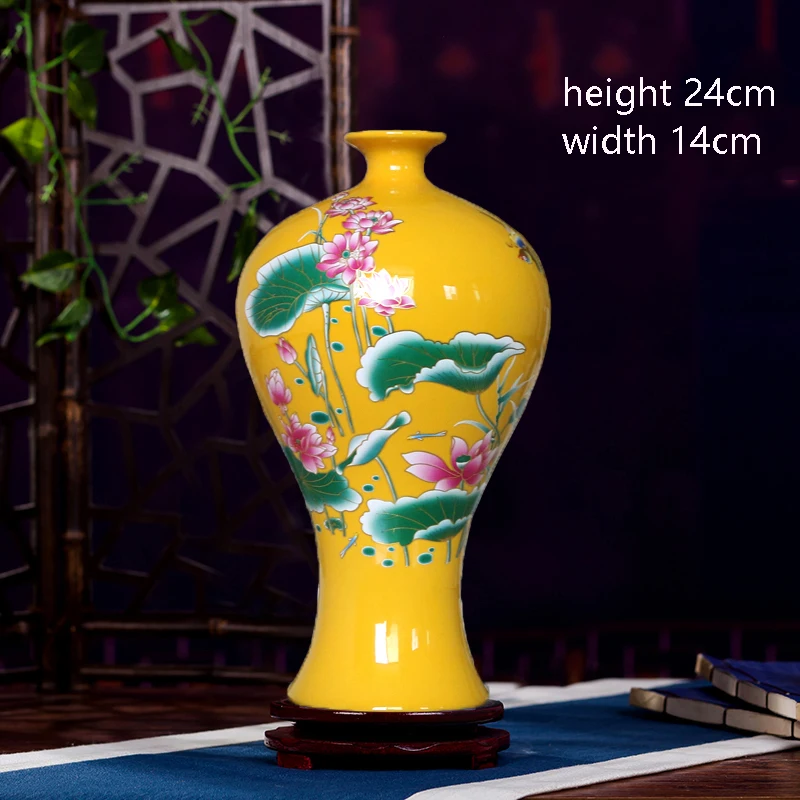 It's cheap Korean Mentality Jingdezhen ceramică vaza ornament colorat galben cu geamuri floare de lotus model  vaza de flori decor ambarcațiunile de decor acasă Oferta - Decor Acasă \  Autorefractometre.ro
