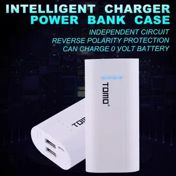 TOMO P2 USB Li-ion Inteligent Încărcător de Baterie DIY Mobile Power Bank Caz Suport Dual 18650 de Baterii și Ieșiri pentru Telefon